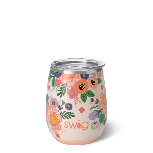 Swig Life Full Bloom Collection - Stemless Wine Cup (14 oz) - Drinkware