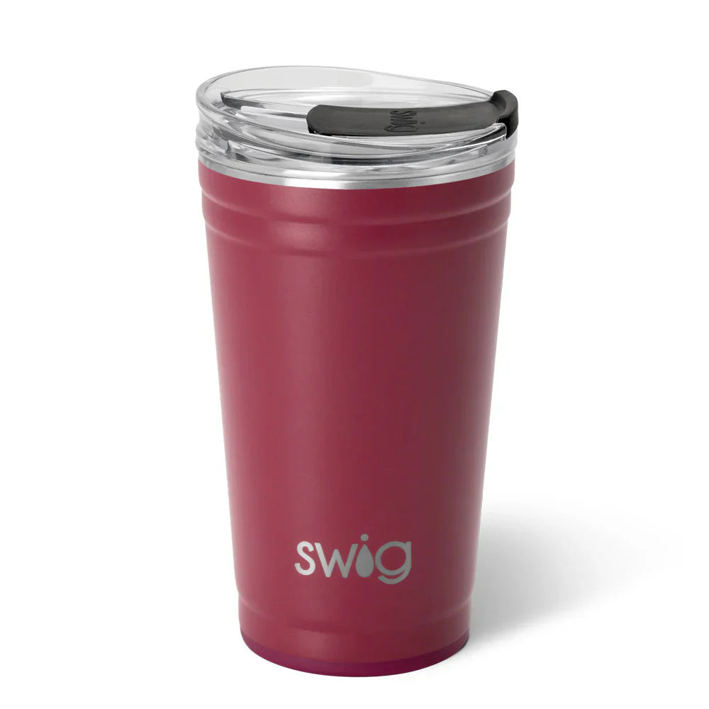 Swig Life Game Day 24 ounce Insulated Party Cup - Maroon