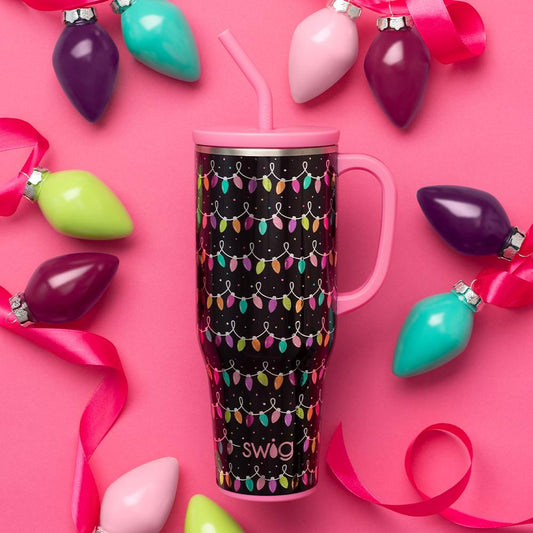 Swig Life Tacky Lights Mega Mug 40 oz - Drinkware
