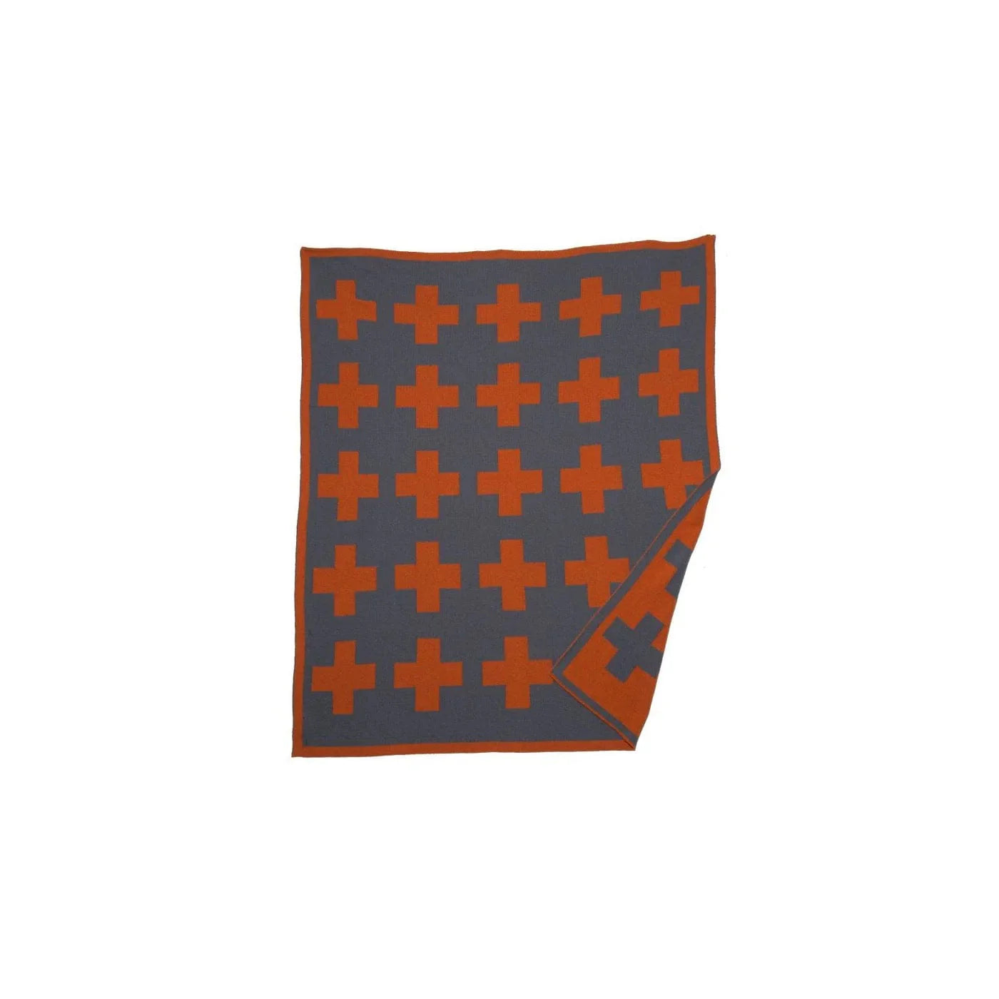 Swiss Cross Reversible Recycled Cotton Throw - Thumbnail 2