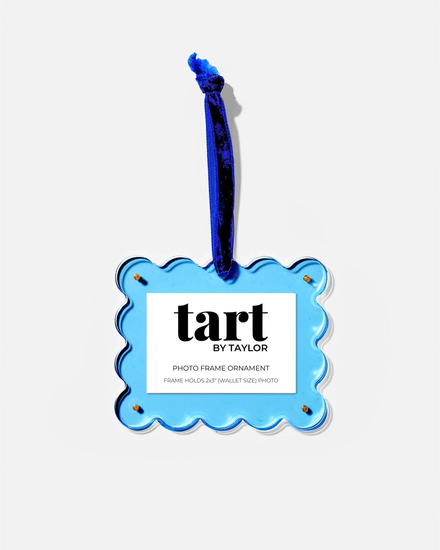 Tart by Taylor Frame Ornament - Neon Blue - Holiday