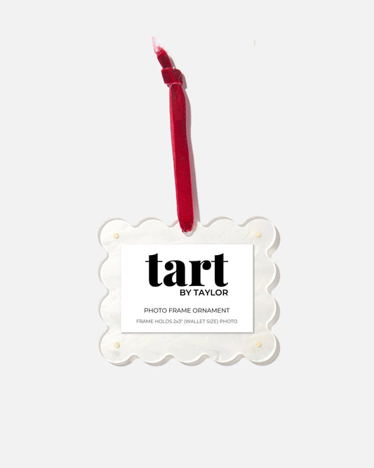 Tart by Taylor Frame Ornament - Pearl White