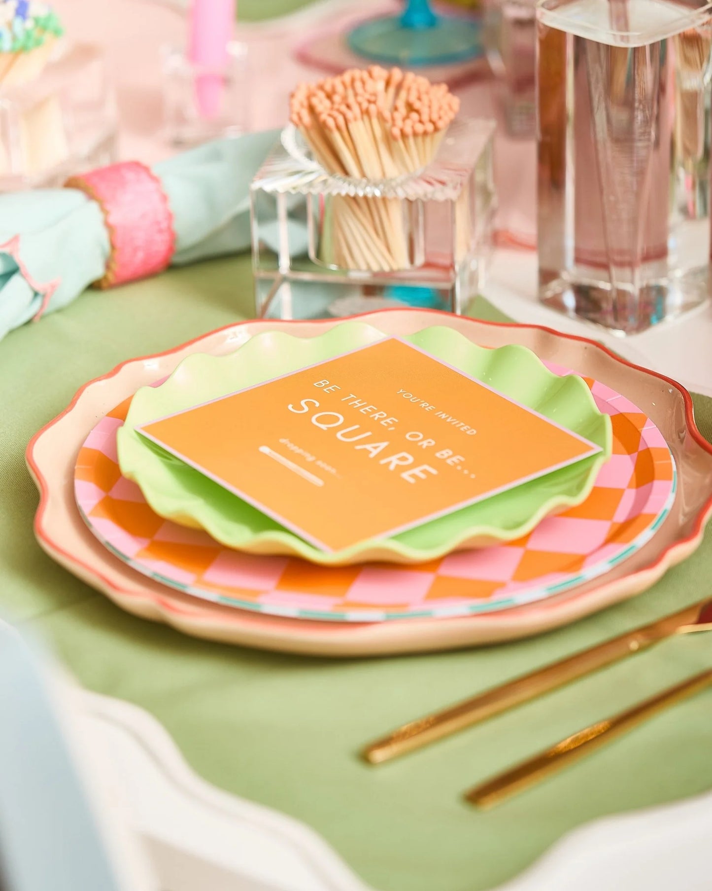 Square Acrylic Match Striker - Orange