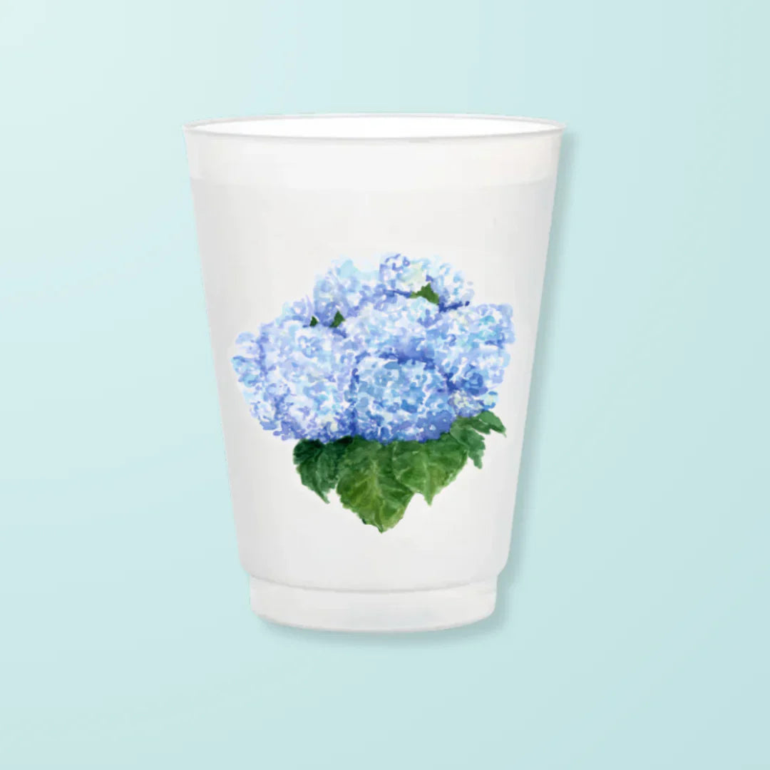 Taylor Paladino Frosted Cups - Blue Hydrangea - Drinkware