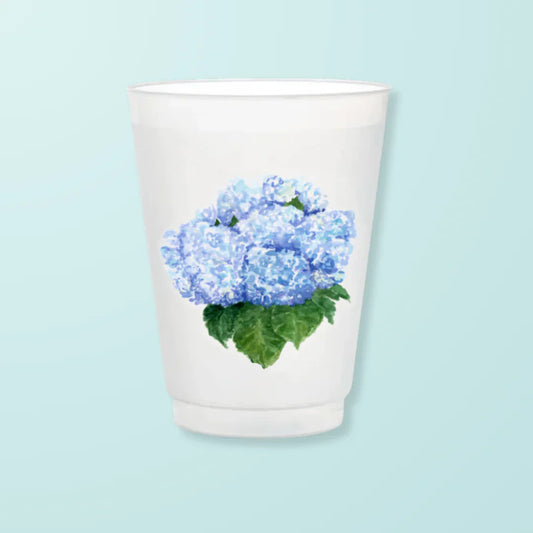 Taylor Paladino Frosted Cups - Blue Hydrangea - Drinkware