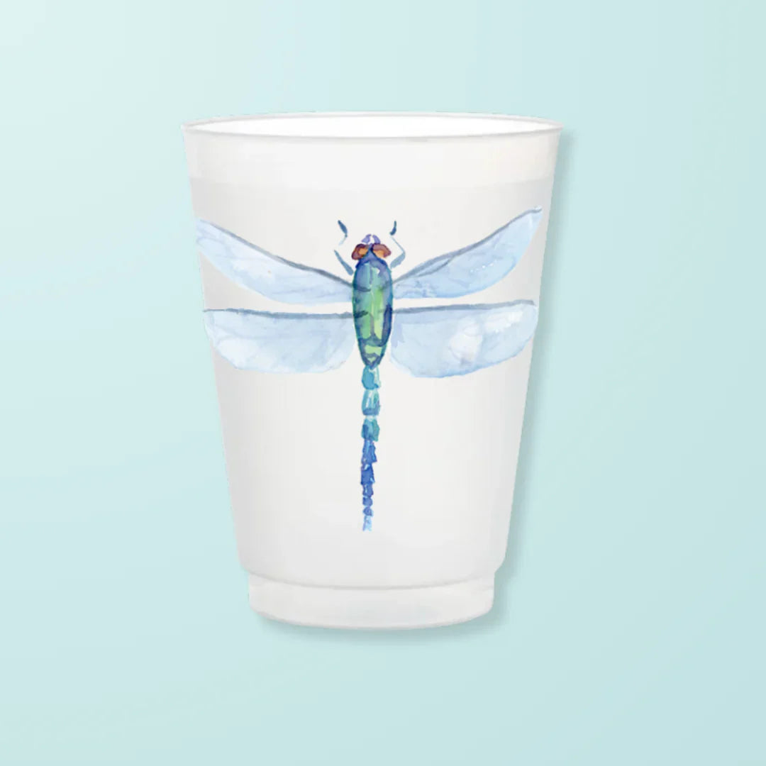 Taylor Paladino Frosted Cups - Dragonfly - Drinkware