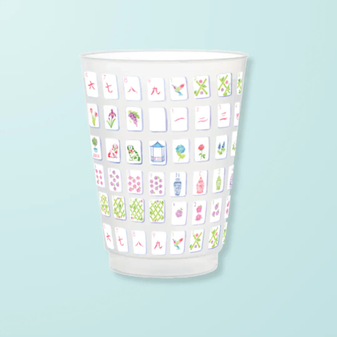 Taylor Paladino Frosted Cups - Mahjong Tiles - Drinkware