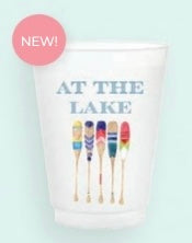 Taylor Paladino Frosted Cups - Paddle -At the Lake - Drinkware