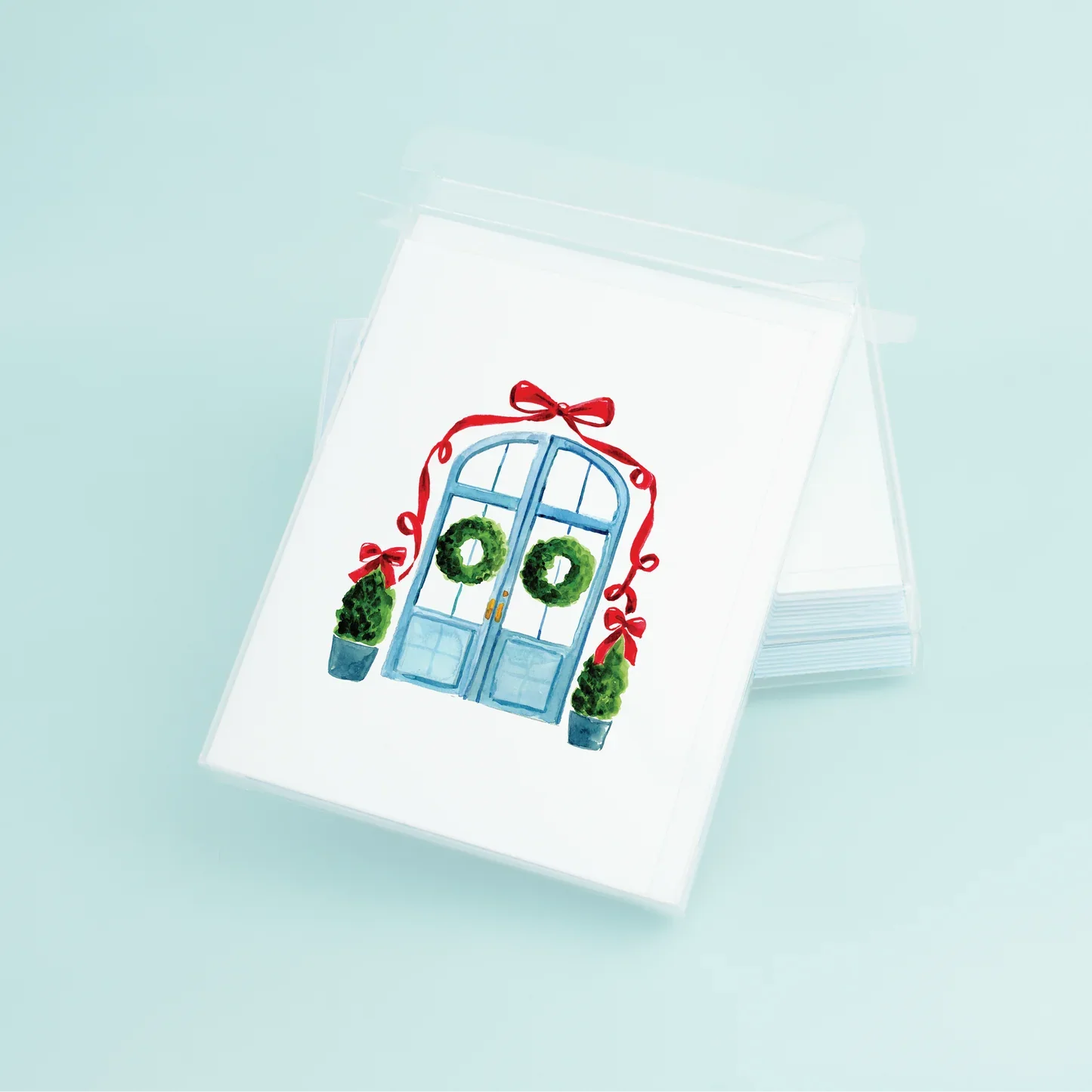 Taylor Paladino Holiday Boxed Cards - Christmas Doors - Holiday