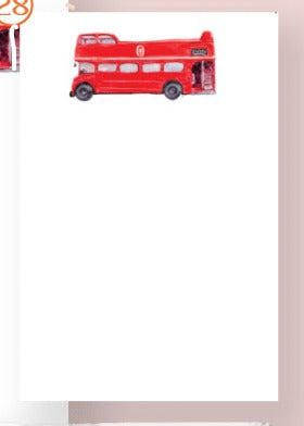 Taylor Paladino - Holiday Notepads - Double Deck Bus - Notepad