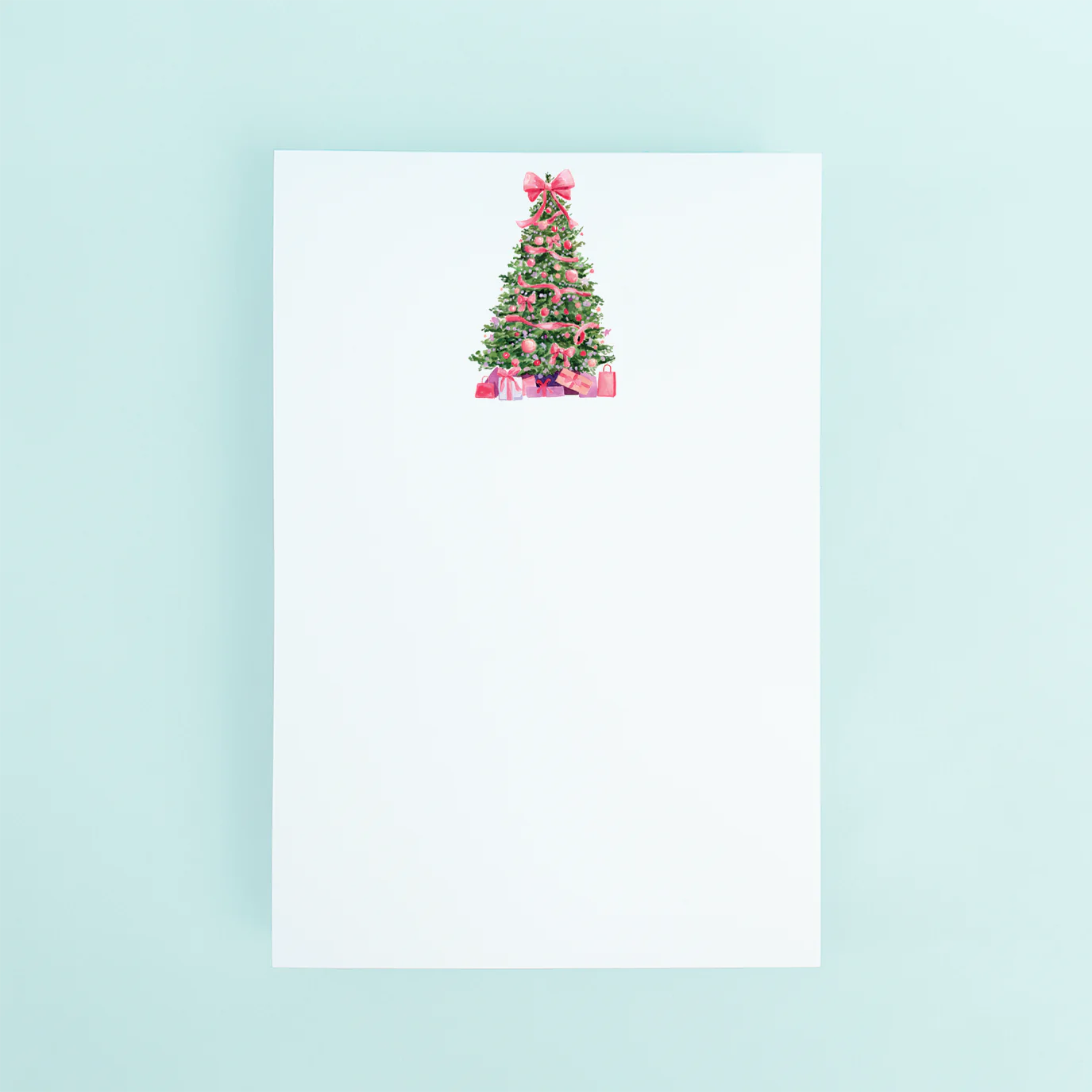 Taylor Paladino - Holiday Notepads - Pink Christmas Tree - Notepad