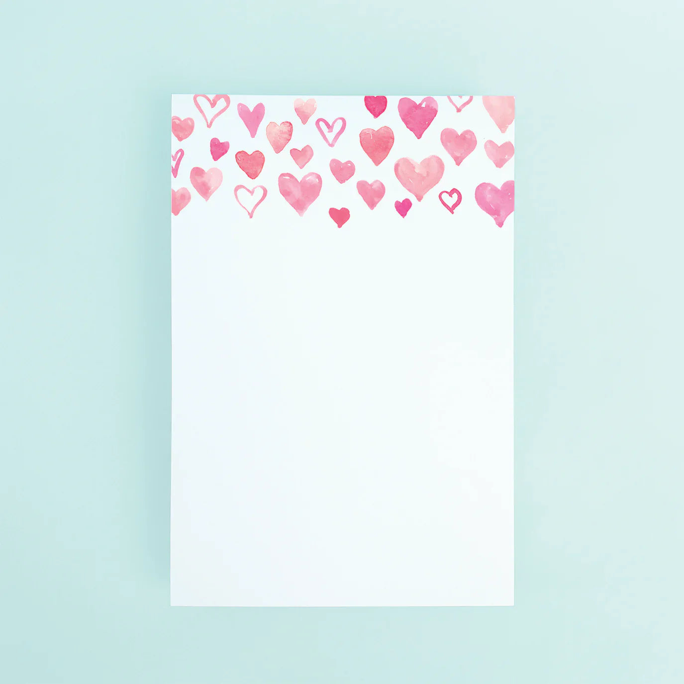 Taylor Paladino Notepad - Pink Watercolor Hearts