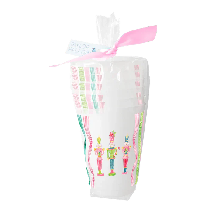Taylor Paladino Vintage Nutcracker Frosted Cup - Set of 6 - Holiday