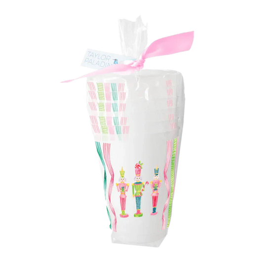 Taylor Paladino Vintage Nutcracker Frosted Cup - Set of 6 - Holiday