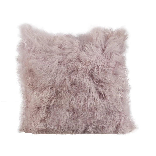 Tibetan Longwool Lamb 20’’x 20’’ Pillow-Powder Purple - Pillows