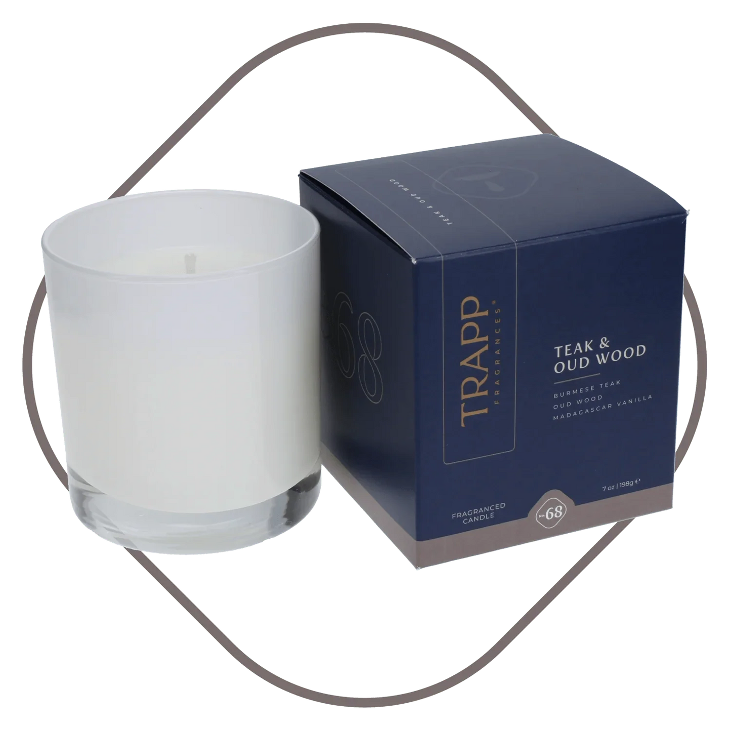 Trapp No.68 Teak and Oud Wood Signature Box Candle - Candle