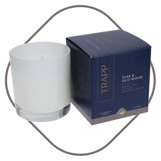 Trapp No.68 Teak and Oud Wood Signature Box Candle - Candle