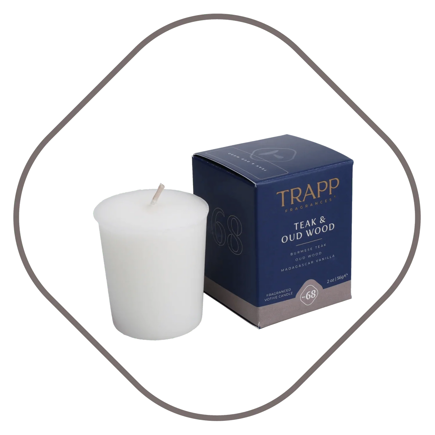 Trapp No.68 Teak and Oud Wood Votive Candle - Candle