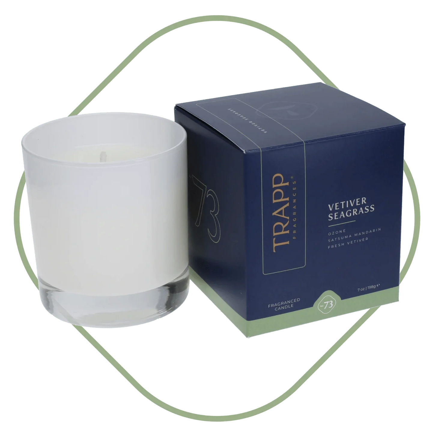 Trapp No.73 Vetiver Seagrass Signature Box Candle - Candle