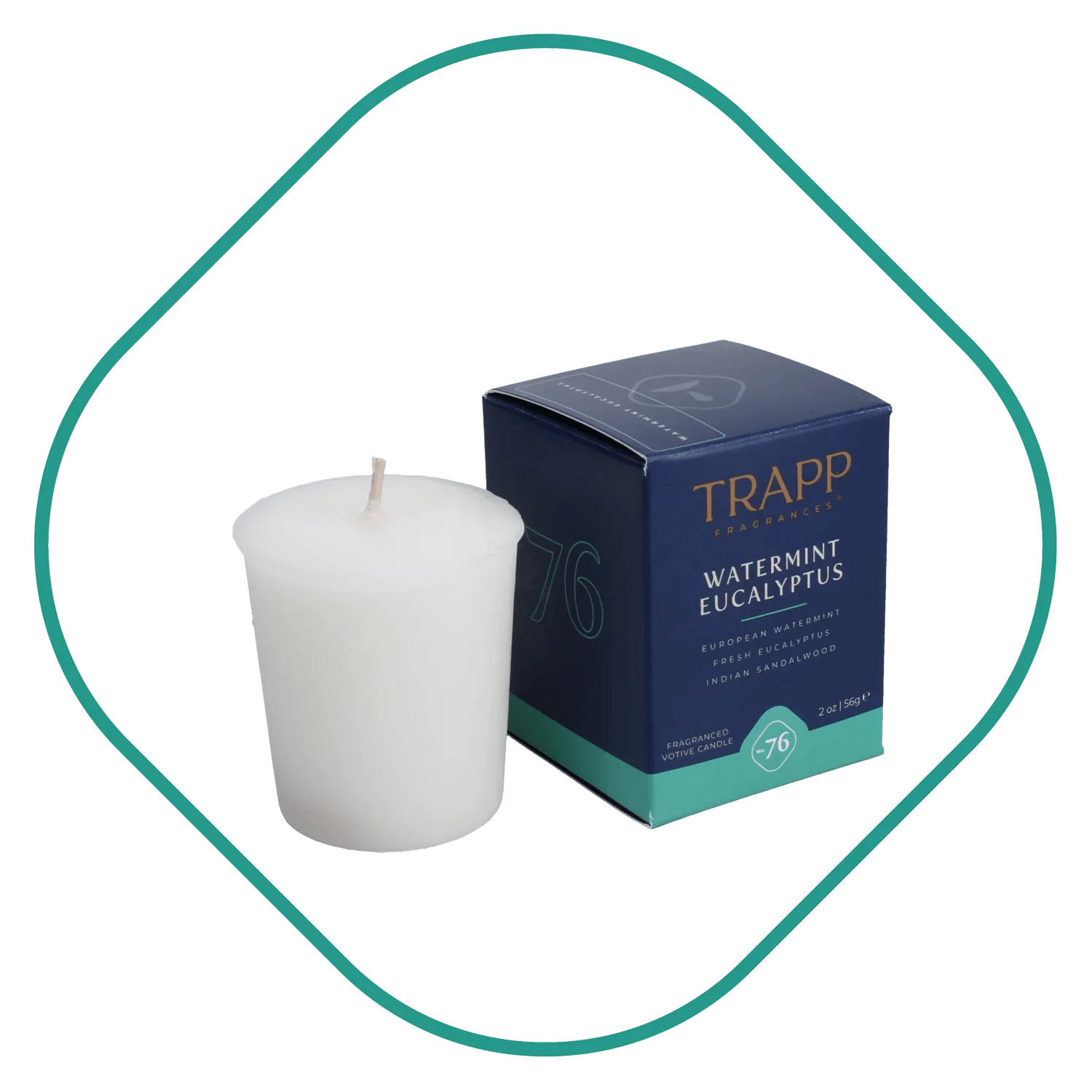 Trapp No.76 Watermint Eucalyptus Votive Candle - Candle