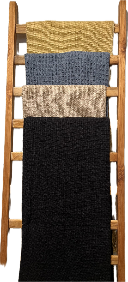 Woven Textured Cotton Throw - Gold - Throw