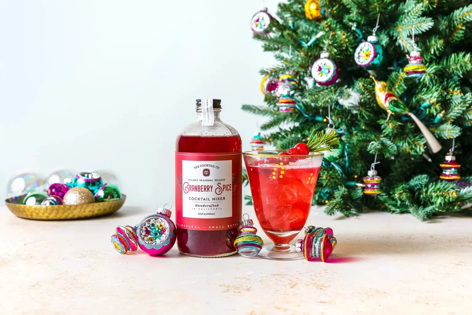 Yes Cocktail Co. Cranberry Spice Holiday Cocktail Mixer - Specialty Foods
