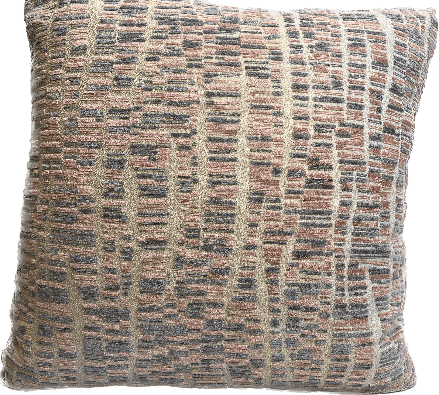 Edie 24"x24" Cut Velvet Pillow with Velvet Back