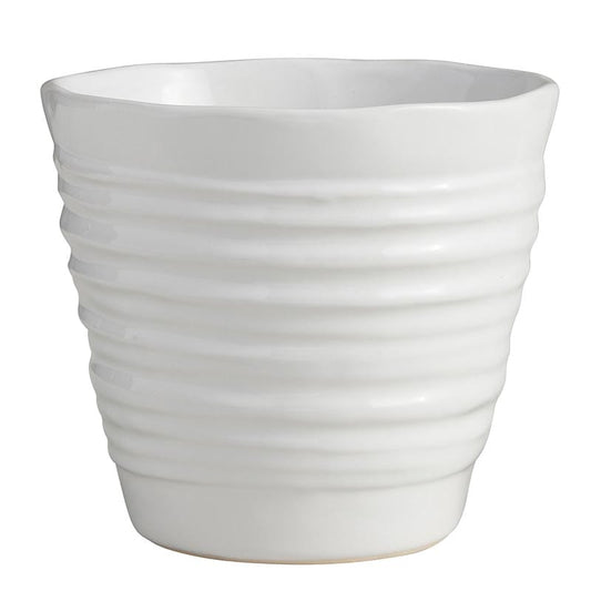 Ivory White Ceramic Flower Pot