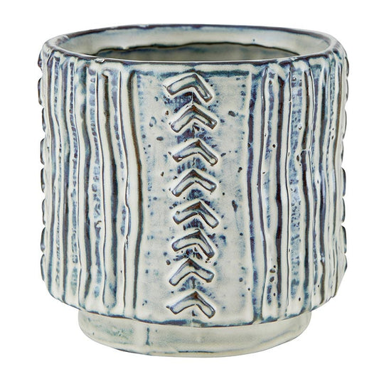 Blue Stone Textured Pot