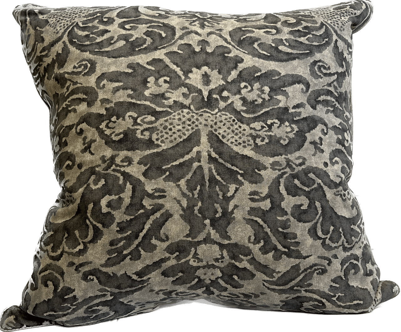 Emma 22"x22" Linen Paisley Pillow