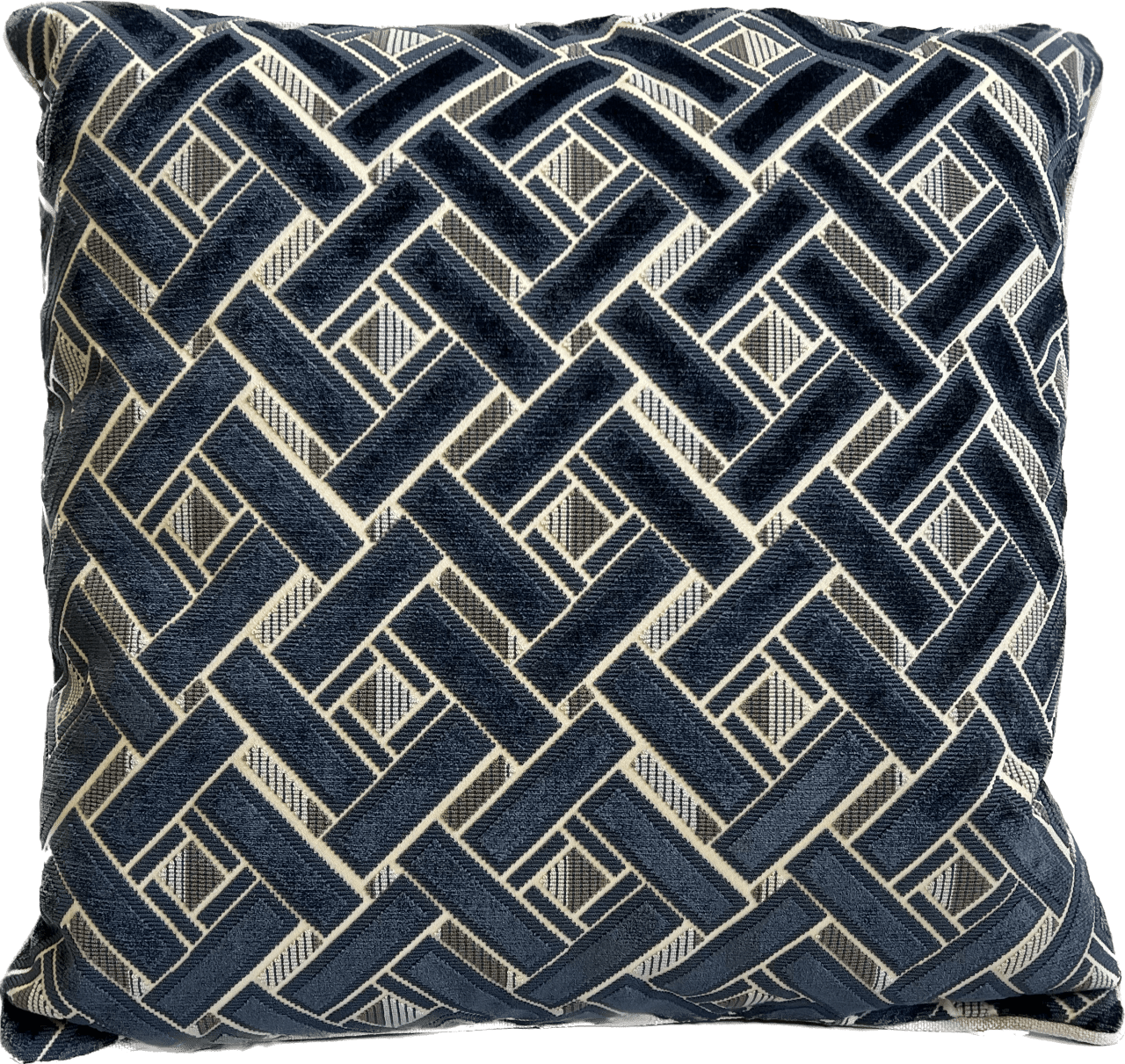 Kelly 24"x24" Cut Velvet Geometric Pillow