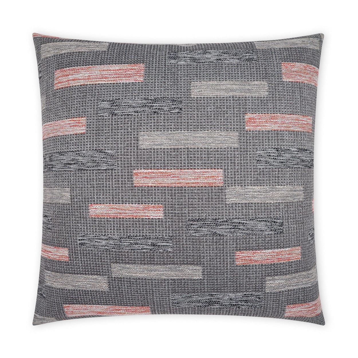Blockweave Coral Pillow
