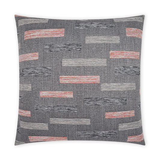 Blockweave Coral Pillow