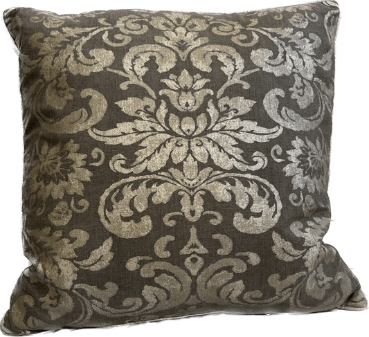 Adrian Printed Damask Linen Pillow
