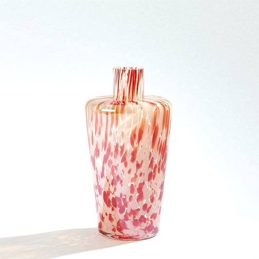 Confetti Vase-Red/Beige